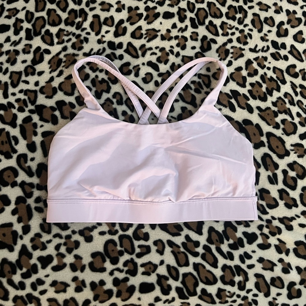 Light pink Lululemon sports bra